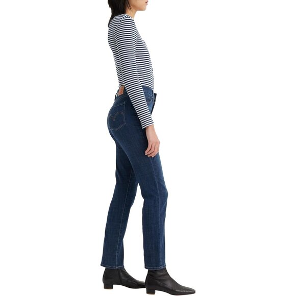 Women's Classic Straight Jeans Dark Horse Lapis 32 14 R Comfortable Fit - Picture 2 of 7